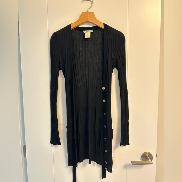 Marciana ribbed/knit long cartigan size XS - Picture 1 of 9